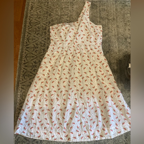 HD in Paris One-Shoulder White, Green, and Red Dress - Picture 3 of 7